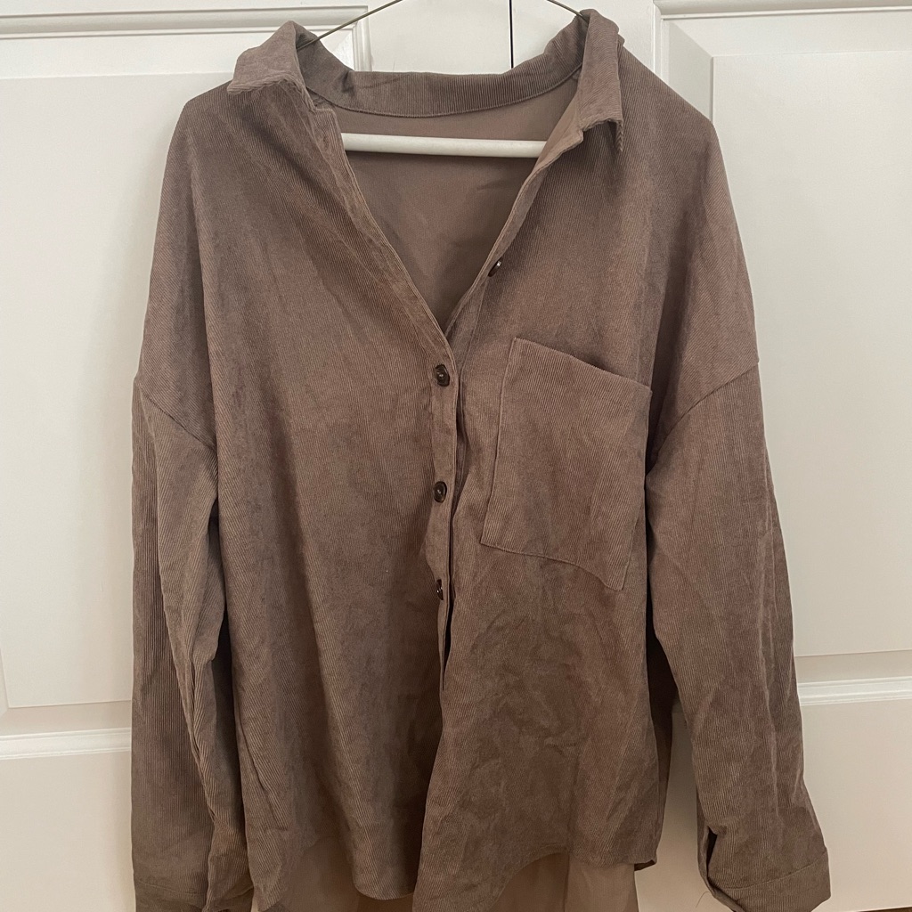 Brown Button-Up Shirt